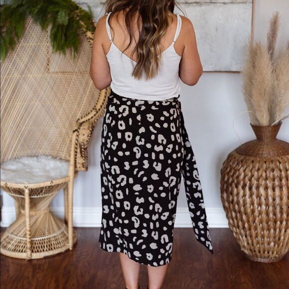 Leopard Wrap Skirt - Picture 2 of 3